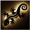 #013 Holz Geschenkartikel Geschenke I Led Lampe Nachtlicht Gecko für Eidechsen Fans