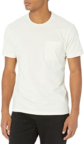 Goodthreads Men's Short-Sleeve Crewneck Soft Cotton Pocket T-Shirt, Off-White, 3XL Tall