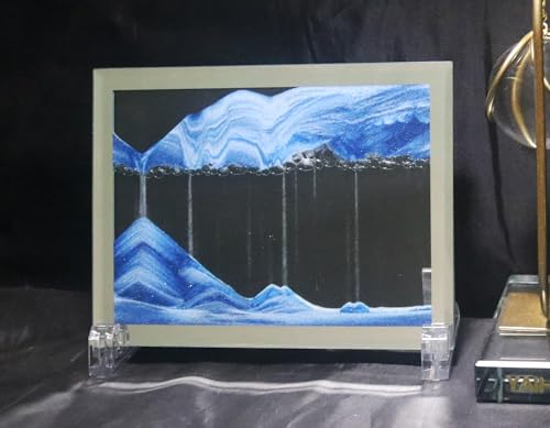yaihe Image dynamique de sable en mouvement - Paysage de sable en mouvement - Bleu - 15,7 cm