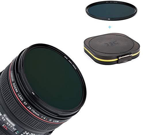 JJC 67mm ND64 6 Stop Neutral Density Filter for Canon EF-S 18-135mm F3.5-5.6 RF 24-105mm F4-7.1 Sony FE 24-70mm F4 and Other Lenses with 62mm Filter Thread, ND 64 Filter with Moistureproof Filter Case