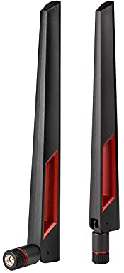 Superbat Antenne WiFi (avec Connecteur RP-SMA Mâle) Dual Band 2.4GHz 5GHz 5.8GHz, Adaptée pour Carte WiFi PCI-E, Caméra sans Fil USB, Routeur Hotspot, etc(2 Pièces)