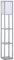 HOMCOM 3-Tier Floor Lamp, Floor Light with Storage Shelf, Reading Standing Lamp with Acrylic Shade for Living Room, Bedroom, Kitchen, Dining Room, Office, Dorm, 160cm, Grey