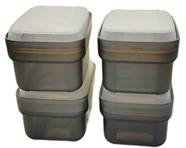 Tupperware Set (4) Swing Box, 175 ml, nero, contenitore per scorta