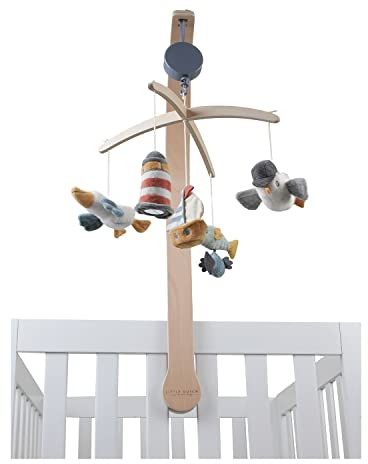TIAMO Little Dutch 8600 - Móvil musical (tela, 37 x 52 x 75 cm), diseño de marinero, multicolor