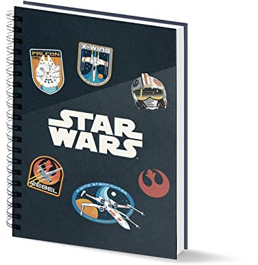 Karactermania Star Wars Pilot-Quaderno A5 Carta a Griglia, Nero