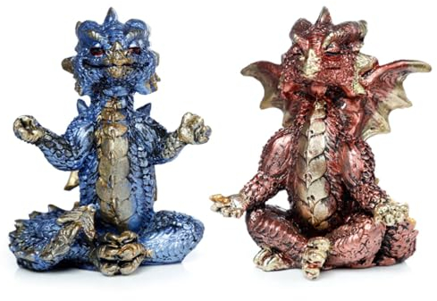 Puckator Figurine Dragon Elements-Illumination Yoga Dekorative Figuren, Mehrfarbig, einzigartig