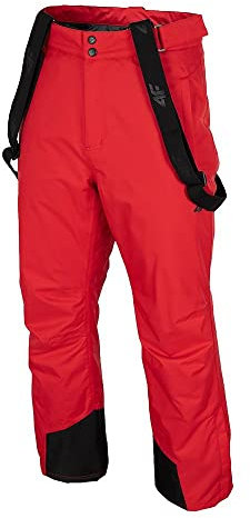 4F Men's SKI Trousers SPMN001 FNK, Red, XXL für Herren, Rot, XXL
