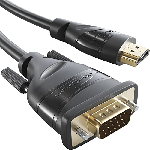 KabelDirekt - HDMI-VGA Adapter Kabel 3 m - High Speed Anschluss von PCs, Laptops und Anderen HDMI-Geräten an VGA-Bildschirme bei Full HD/1080p und 60 Hz