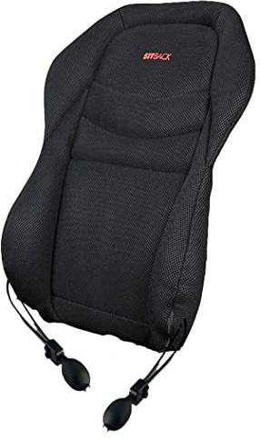 Sitback Design-Sitzauflage Autositzbezug AIR FIT UP, Stoff 3D black, mit Rückenstütze und Seitenstütze, aufblasbar und individuell anpassbar