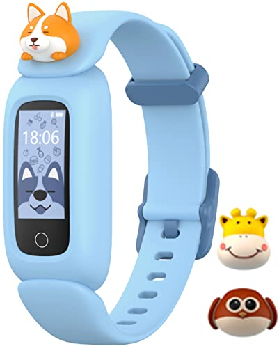 findtime Fitness Armband Kinder Fitnessuhr Schrittzähler Jungen Mädchen Smart Watch Schlafdaten Pulsuhr Stoppuhr Alarm Sportuhr für Teenager Laufuhr Android iOS