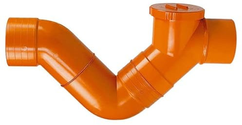 Sifone Firenze orizzontale pvc un tappo diam. mm 200
