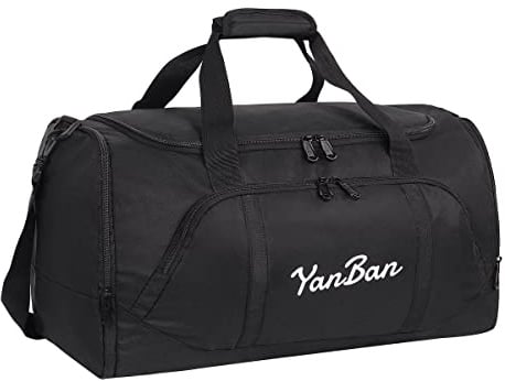 Benfosh 73 L Reisetasche,Reisetasche für Damen und Herren-mit Schuhfach &Schultergurt für Reisen Gym Urlaub Übernachtung (Schwarz)