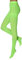 krautwear Collant da donna e ragazza, 60 denari, carnevale, sport, colori neon, Verde fluo, S-M