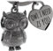 LANOLU Schlüsselanhänger Eule Kuschelkautz, Eulen Geschenke, Mutmacher Geschenk, Glücksbringer Schlüsselanhänger Freundschaft Geschenke, Owl I Need Is You