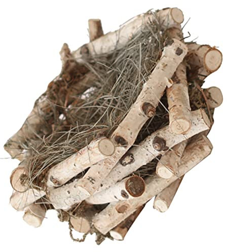 Cabilock Décoration De Nid Doiseau Dextérieur Réaliste en Paille Légère pour Pâques