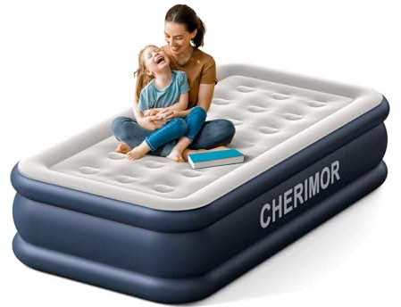 CHERIMOR Air Bed, King Inflatable Mattress with Built-in Pump