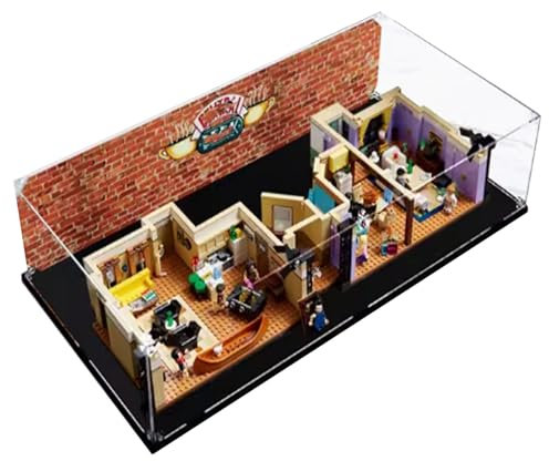 Transparente Acryl-Vitrine für Lego 10292 Old Friends Apartments Modell, staubdichte Vitrine, kompatibel mit Lego 10292, staubdichte Vitrine, 69,8 x 34,8 x 15 cm (nur Vitrine)
