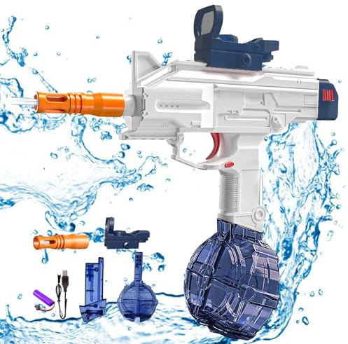 Elektrische Wasserpistole für Erwachsene und Kinder, Automatische Wasserpistole Große Kapazität bis zu 32 Fuß Reichweite,Geeignet Für Outdoor-AktivitäTen Im Sommer Schwimmbad Party Und Strand