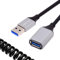 cablecc Cable alargador de cable en espiral OTG de 5 Gbps USB 3.0 tipo A macho a USB 3.0 A hembra para discos duros, cámaras de teléfono, datos, 100 cm