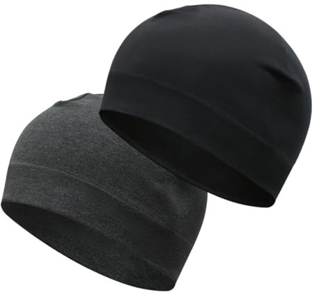 KMUTZENS Fahrradmütze Unter Helm, Leichte Dünne Baumwollmütze Skull Cap für Herren & Damen - Perfekt als Schlafmütze, Laufmütze, Übergangsmütze