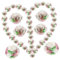 STOBOK 40St Blumenglasperlen Edelsteinperlen für die Schmuckherstellung Bastelsets funkeln handmade anhänger pearl necklace Perlen mit Blumenmuster azurblaue steinperle selber machen Rosa