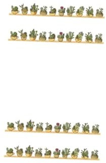 Gadpiparty 4 Sätze Kaktus Wandtattoo Gestapeltes Kühlung Verdrahtet Clipper Abs Paisley Innenausstattung Gips Dekoration Gefälscht System Bausteine ​​ Block Anlage Pro Pvc