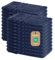 Lavea Lot de 20 Gants de Toilette 15 x 21 cm – Gants de Toilette absorbants et Doux en 100% Coton – Série Elena – Gants de Toilette lavables et résistants – Bleu Marine