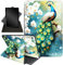 for Kindle Fire 7 case 2019 2017 Release 9th 7th Generation,360 Degree Rotating Stand Smart Protective Cover Case for Fire 7 2019,Beautiful Cute Peacock