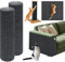 2 Stück Kratzmatte Katze Selbstklebend 40x200CM: TOOSOFt Kratzschutz Sofa Katze - DIY Trimmbar Kratzteppich Selbstklebend - Dunkelgrau Kratzbrett Wand für Katze Bäume Katzenturm Möbel und Couch Schutz