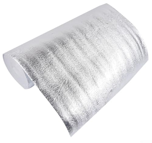 babominimer Film isolant réfléchissant pour booster l'efficacité du radiateur - Feuille d'aluminium de 3 mm d'épaisseur avec coton perlé - Rouleau réflecteur de chaleur pour mur et radiateur (40 cm, 5