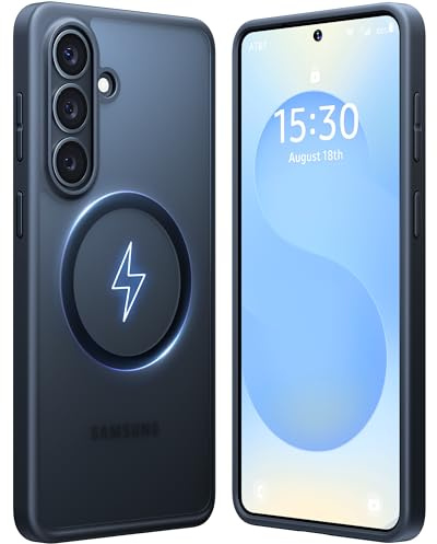 TORRAS Guardian-Mag für Samsung Galaxy S26 Hülle für MagSafe Schwarz | MagSafe-kompatibel, Zertifizierter Militärschutz, stoß-/kratzfest, 360°Airbag-Ecken, Matt Schwarz