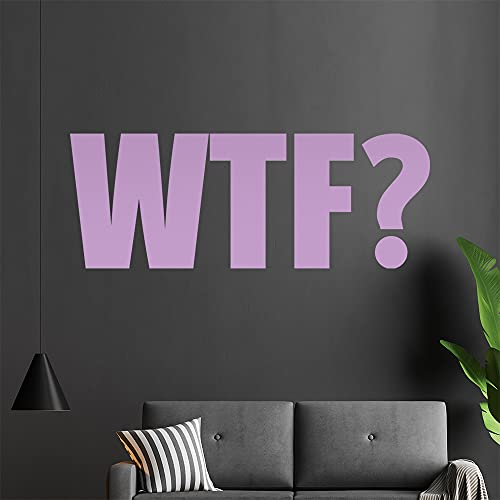 KIWISTAR WTF? - What the fuck? Was zur Hölle? Crazy Weird Wandtattoo in 6 Größen - Wandaufkleber Wall Sticker - Dekoration, Küche, Wohnzimmer, Schlafzimmer, Badezimmer