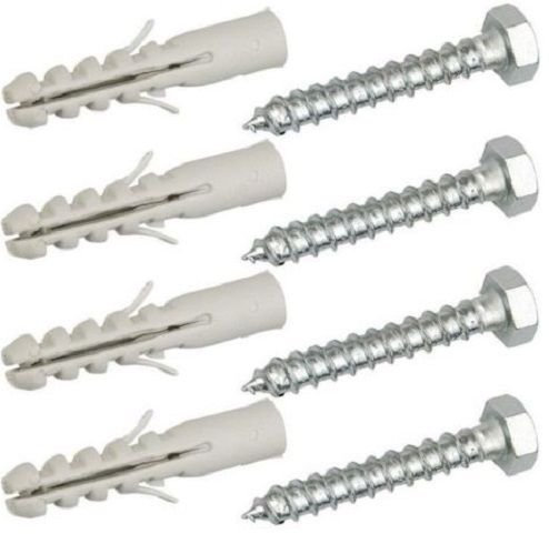 Electrosmart 4 x M8 x 50 mm bulloni in acciaio kit con tasselli e rondelle per montaggio staffa aerea Sky Dish Gates