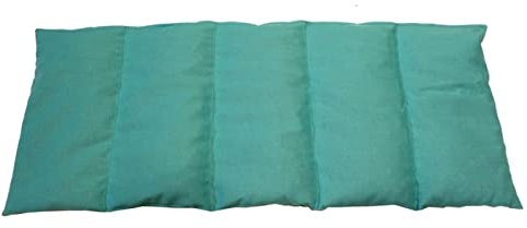 Franzis Nähstube 50x20cm Kirschkernkissen Türkis in 100% Baumwolle I Körnerkissen Kirschkern 50x20 für Mikrowelle I Wärmekissen, Kirschkernkissen, Nackenwärmekissen