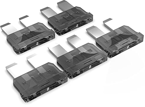 AUPROTEC Standard ATO Flachstecksicherung 1A - 40A Stecksicherung Schmelzsicherung Auswahl: 2A Ampere grau, 5 Stück