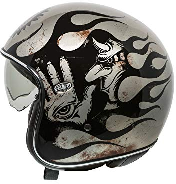 Premier HELM VINTAGE BD TITANIUM,GRAU SCHWARZ,S