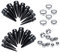 FECTAS 32stk Acryl Dehnstab Set Edelstahl Ohr Tunnel Expander 10-24mm Ohr Dehnung Piercing Schmuck