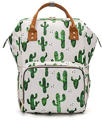 Lequeen Wickelrucksack für Babys, Leopardenmuster, mit Riemen, großes Fassungsvermögen, wasserdichte Babytaschen für modische Mütter, UmstandsWickeltasche