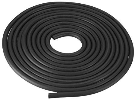 Sourcingmap - Tira de Goma Cortavientos Puerta para Sellar la Intemperie, 5 mm de Diámetro, 3 m de Largo, Color Negro