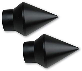 prodecoshop Endstück Spitze für Gardinenstangen, Vorhangstangen Ø 20 mm, 2 Stück (schwarz)