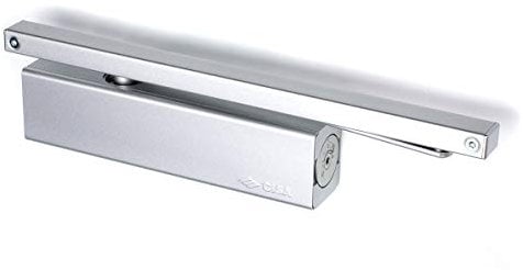 CISA 1D521003097, Chiudiporta Serie D5200 Aereo con Braccio a Slitta, con Forza Regolabile, con Arresto, EN 1-4, Grigio, Largh. Porta Max 1100