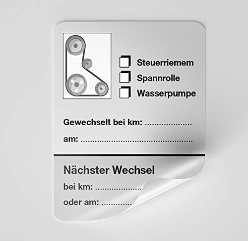 KFZ-Zahnriemen-Steuerriemen-Aufkleber Grau 1000 Stück Blanko