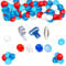 Ballongirlande Kit, Latexballon Ballonzubehör für Partys,Blau, Rot, Weiß mit Streifenband, Blaue Knotenvorrichtung, Weißes Band für party, Hochzeit Geburtstagsfeierdekoration Geschenk