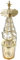 minkissy Weihnachten Kerzenhalter Teelicht Karussell Gold Drehbarer Kerzenständer Eisen Kerzenleuchter Weihnachtsbaum Figur Vintage Metall Teelichthalter Weihnachtsdeko Windlichthalter