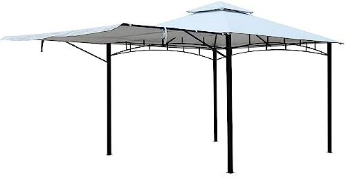 ONDIS24 Gartenpavillion Grand Valley aus Metall, weiß, Maße ca. 3,3 x 3,3 x 2,83 (H) m, stabile Konstruktion, perfektes Partyzelt für Garten und Terrasse, wasserdicht