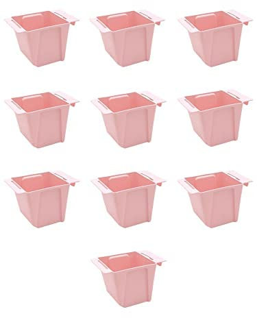 ARTECSIS Set Blumenkästen Pflanzkasten Balkonkasten Kunststoff Einsatz für Europaletten (10, Rosa)