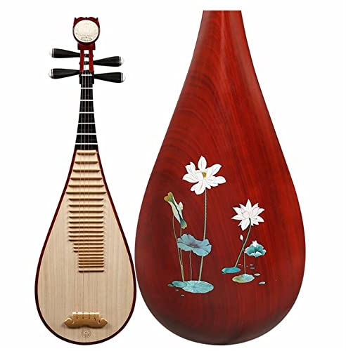 KERREY Chinesische Laute Pipa Fine-Tuning-Welle Pipa-Palisander-Material-Materialtelefon-Farbe Wasser Hibiscus Pipa-Musikinstrument
