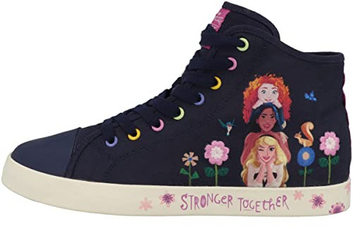 Geox Jungen Mädchen JR CIAK Girl Sneaker, Navy, 24 EU
