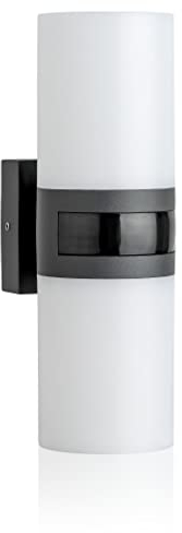 SEBSON® LED Außenleuchte Bewegungsmelder IP65 - Wandleuchte anthrazit 20W 2200lm kaltweiß 5800K - Außenwandleuchte up down, Sensor 12m / 180° - Lampe Außen 230V