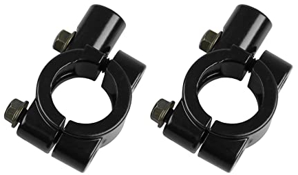 Godimg 7/8(22mm) Universal Motorrad Spiegelhalterung, Spiegel Lenkerhalterung M10,2 Stücke(Schwarz)